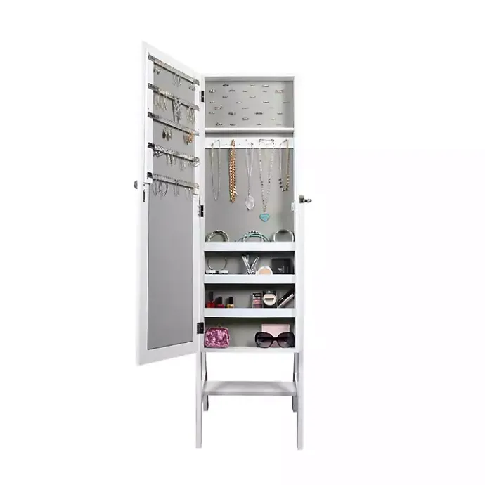 Online Kirklands Home and Silver Wood Mirror Armoire White