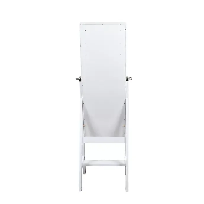 Online Kirklands Home and Silver Wood Mirror Armoire White