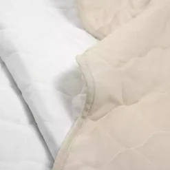 New Kirklands Home White and Tan Scallop 3-pc. King Quilt Set