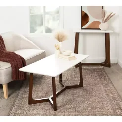 Clearance Kirklands Home and Walnut Olivia Coffee Table White