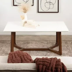 Clearance Kirklands Home and Walnut Olivia Coffee Table White