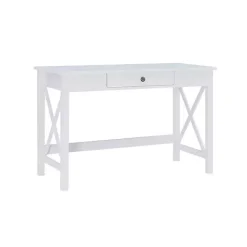 Online Kirklands Home White Antique Pine X Frame Desk