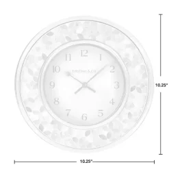 New Kirklands Home White Arabesque Mosaic Frame Wall Clock
