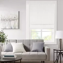 Clearance Kirklands Home Basketweave Cordless Roman Shade, 31 in. White