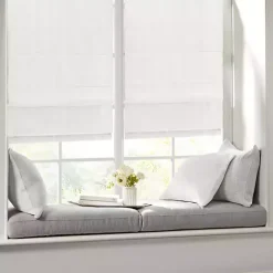Clearance Kirklands Home Basketweave Cordless Roman Shade, 31 in. White