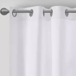 New Kirklands Home Basketweave Curtain Panel Set, 84 in White
