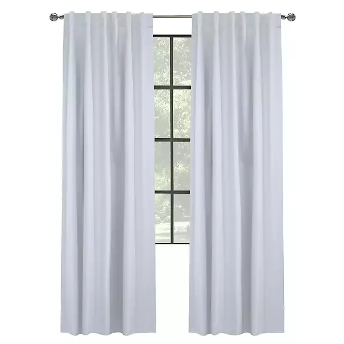 Clearance Kirklands Home Baxter Blackout Curtain Panel, 95 in. White