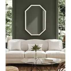 Best Kirklands Home White Beveled Octagon Wall Mirror