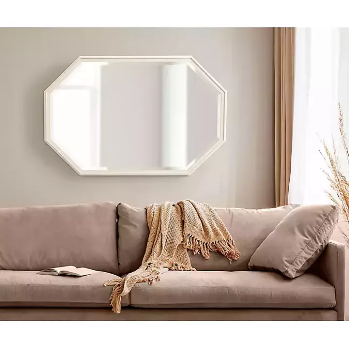 Best Kirklands Home White Beveled Octagon Wall Mirror