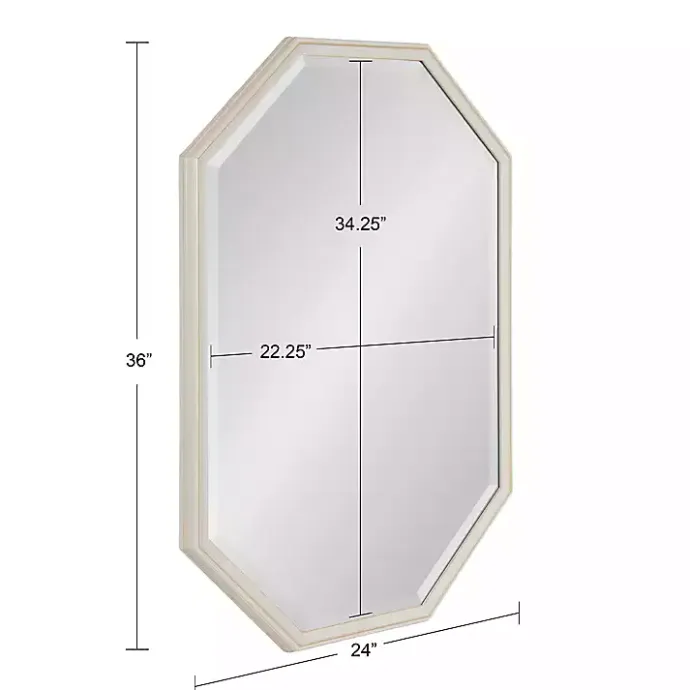 Best Kirklands Home White Beveled Octagon Wall Mirror