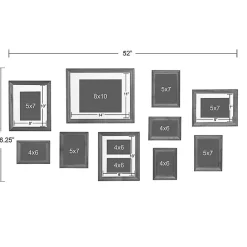 Hot Kirklands Home White Bordeaux 10-pc. Gallery Wall Frame Set