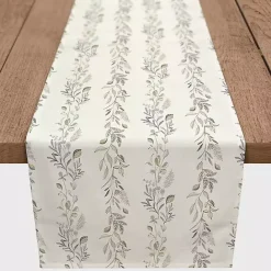 New Kirklands Home Botanical Vines Table Runner, 90 in. White