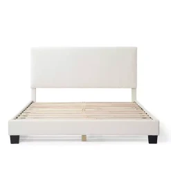 Sale Kirklands Home Boucle Karson Queen Platform Bed White