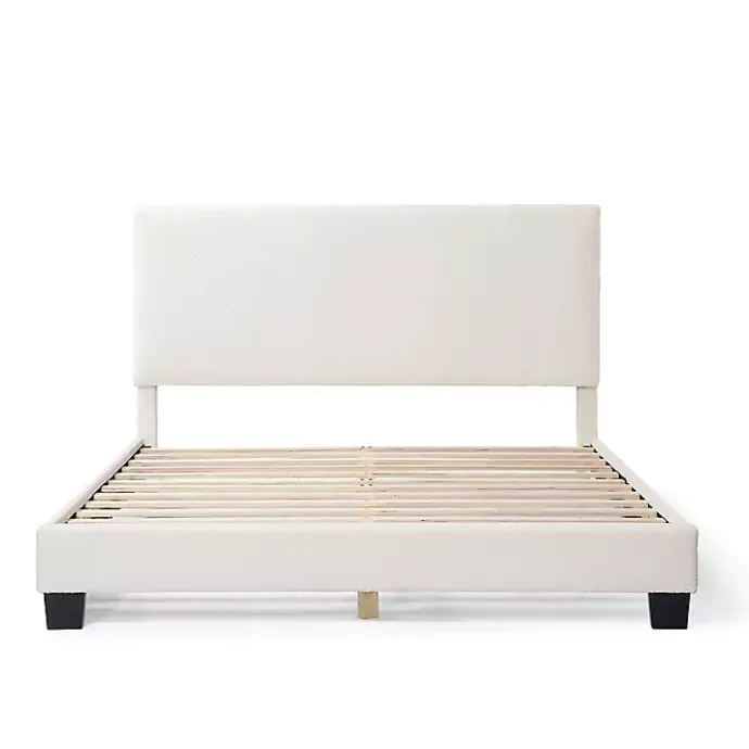 Sale Kirklands Home Boucle Karson Queen Platform Bed White