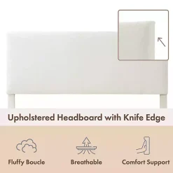 Sale Kirklands Home Boucle Karson Queen Platform Bed White