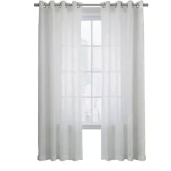 Online Kirklands Home Boucle Sheer Single Curtain Panel, 84 in. White