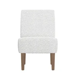 Outlet Kirklands Home Boucle Slipper Accent Chair White