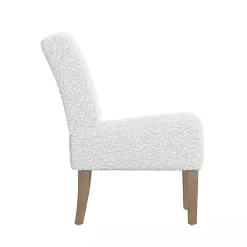 Outlet Kirklands Home Boucle Slipper Accent Chair White