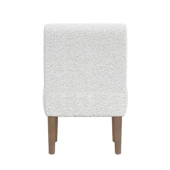 Outlet Kirklands Home Boucle Slipper Accent Chair White