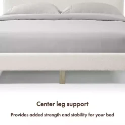 Outlet Kirklands Home Boucle Upholstered Sara Queen Bed White