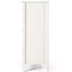 New Kirklands Home Brazilian Pine Wood 5-Drawer Chest White