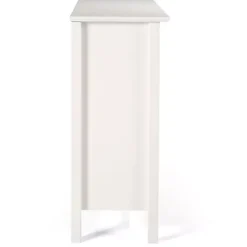 Discount Kirklands Home Brazilian Pine Wood Short Bookshelf White