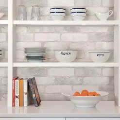 Hot Kirklands Home White Brick Peel & Stick Wallpaper