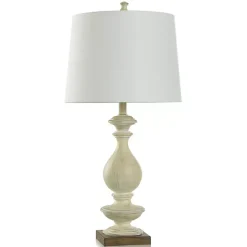 Hot Kirklands Home Carved Traditional Table Lamp White