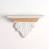 Outlet Kirklands Home White Carved Wood Floating Wall Shelf
