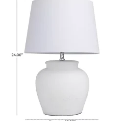 Outlet Kirklands Home Cement Table Lamp White