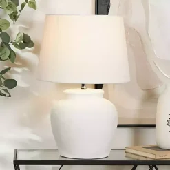 Outlet Kirklands Home Cement Table Lamp White