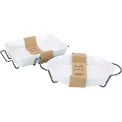 Best Kirklands Home Ceramic 2-pc. Baker Set with Racks White