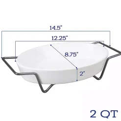 Best Kirklands Home Ceramic 2-pc. Baker Set with Racks White