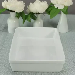 Outlet Kirklands Home Ceramic Rectangular Baker White