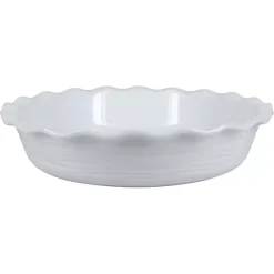 Discount Kirklands Home Ceramic Scalloped Pie Dish White