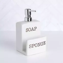 Online Kirklands Home Ceramic Soap Pump & Sponger Holder White