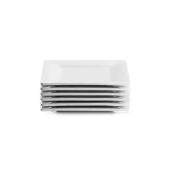 Discount Kirklands Home Ceramic Square Appetizer Plates, Set of 6 White