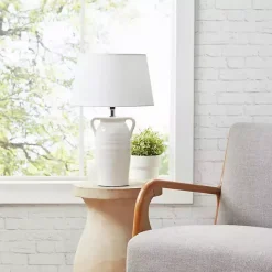 Online Kirklands Home Ceramic Table Lamp with Handles White