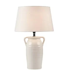 Online Kirklands Home Ceramic Table Lamp with Handles White