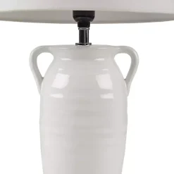 Online Kirklands Home Ceramic Table Lamp with Handles White