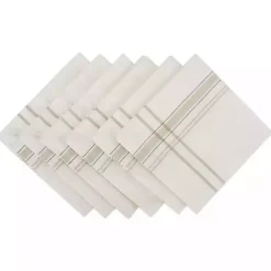 Sale Kirklands Home Chambray French Stripe Napkins, Set of 6 White