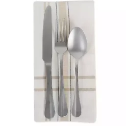 Sale Kirklands Home Chambray French Stripe Napkins, Set of 6 White