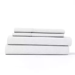 Clearance Kirklands Home Chambray 4-Pc. King Bed Sheet Set White