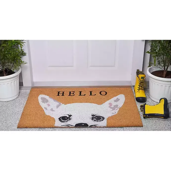 Clearance Kirklands Home Chihuahua Hello Doormat White
