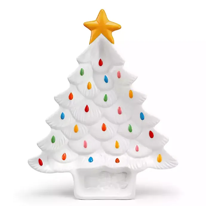 Sale Kirklands Home Christmas Tree Serving Platter White