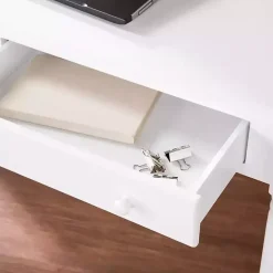 Kirklands Home Classic 2-Drawer Wood Desk White