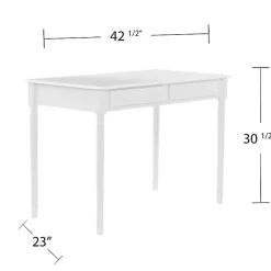 Kirklands Home Classic 2-Drawer Wood Desk White