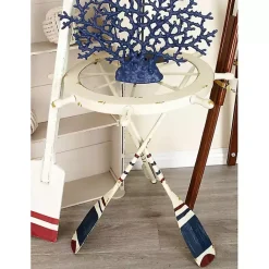 Clearance Kirklands Home White Coastal Ship Accent Table