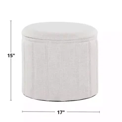 New Kirklands Home Collapsible Storage Ottoman White
