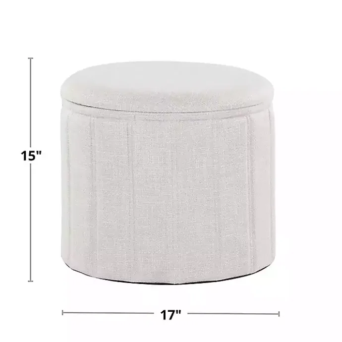 New Kirklands Home Collapsible Storage Ottoman White